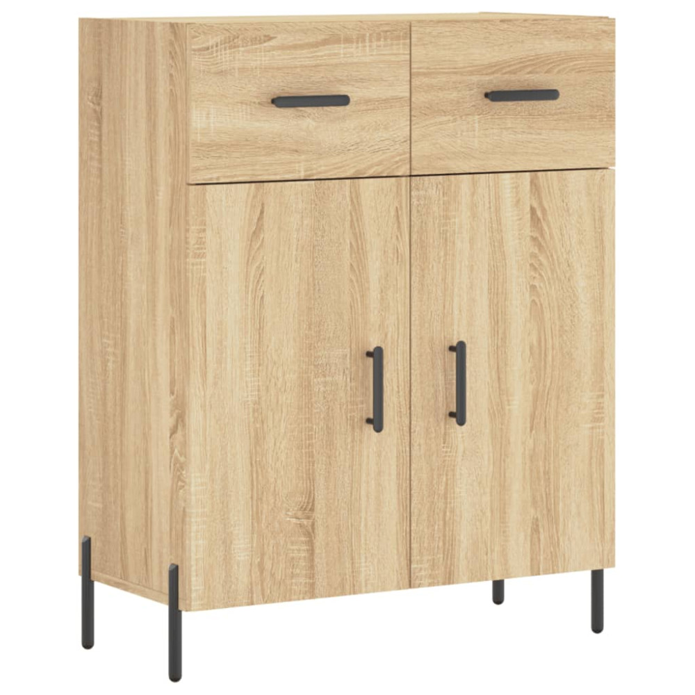 Produktbild för Högskåp sonoma-ek 69,5x34x180 cm konstruerat trä