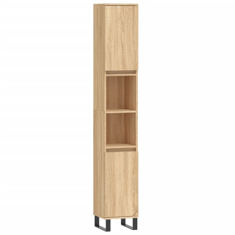 Produktbild för Badrumsskåp set 3 delar sonoma-ek konstruerat trä