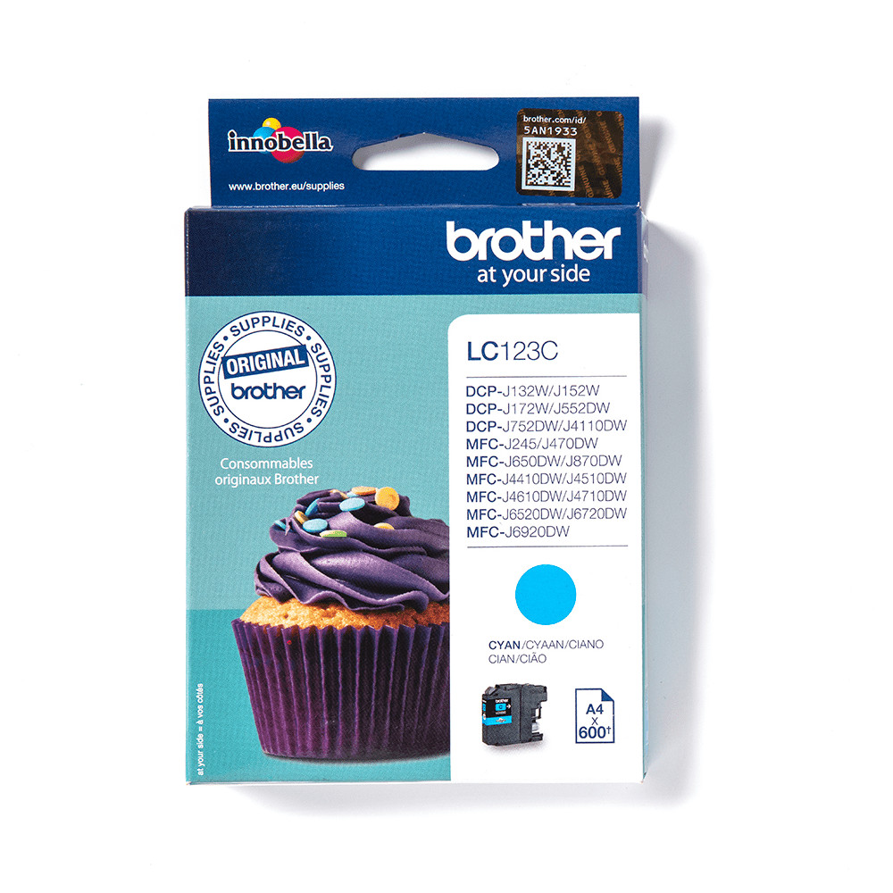 Produktbild för Brother LC123C bläckpatroner 1 styck Original Cyan