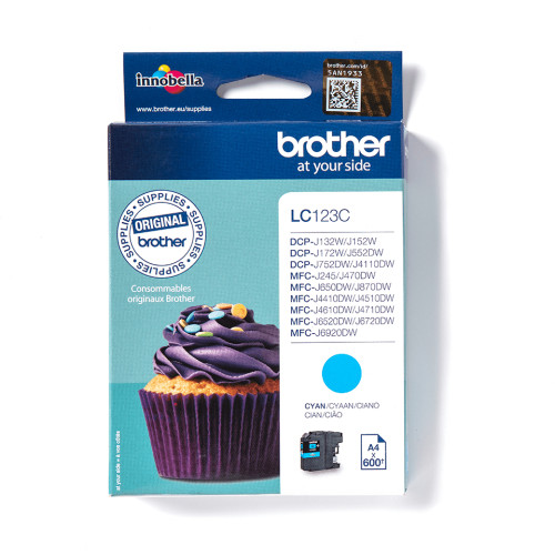 Brother Brother LC123C bläckpatroner 1 styck Original Cyan