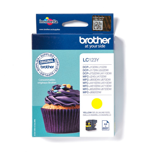 Brother Brother LC123Y bläckpatroner 1 styck Original Gul