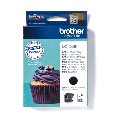 Brother Brother LC123BK bläckpatroner 1 styck Original Svart
