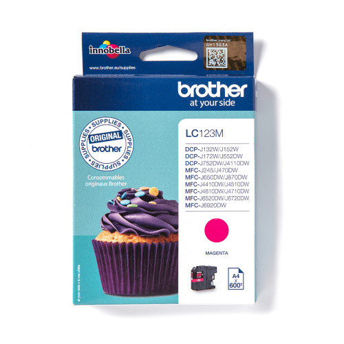 Brother Brother LC123M bläckpatroner 1 styck Original Magenta