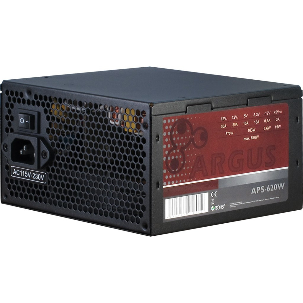Produktbild för Inter-Tech Argus APS strömförsörjningsenheter 620 W 20+4 pin ATX ATX Svart