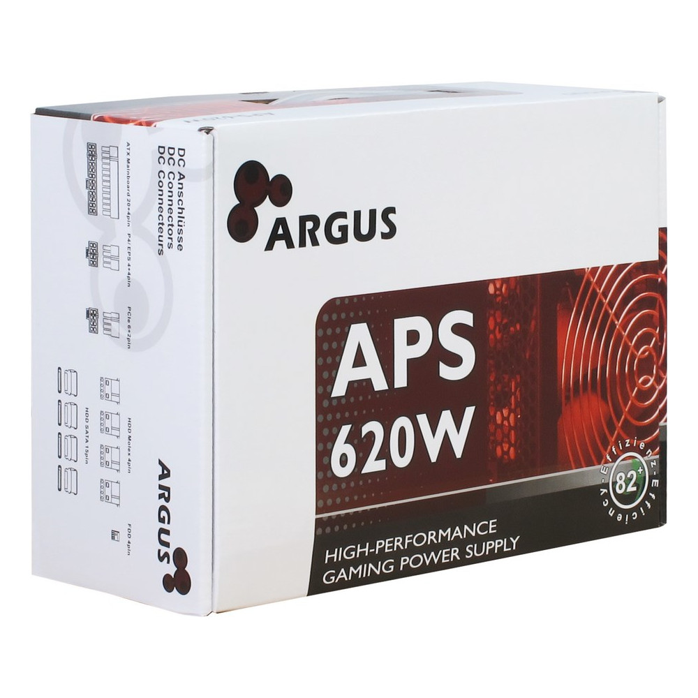 Produktbild för Inter-Tech Argus APS strömförsörjningsenheter 620 W 20+4 pin ATX ATX Svart