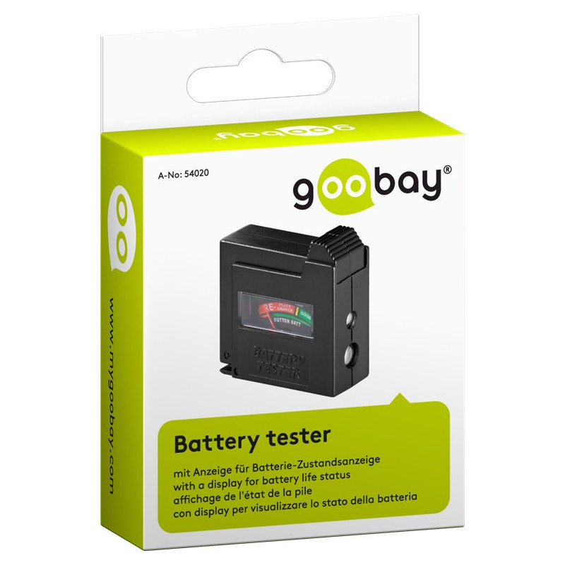 Produktbild för Goobay 54020 batteritestare Svart