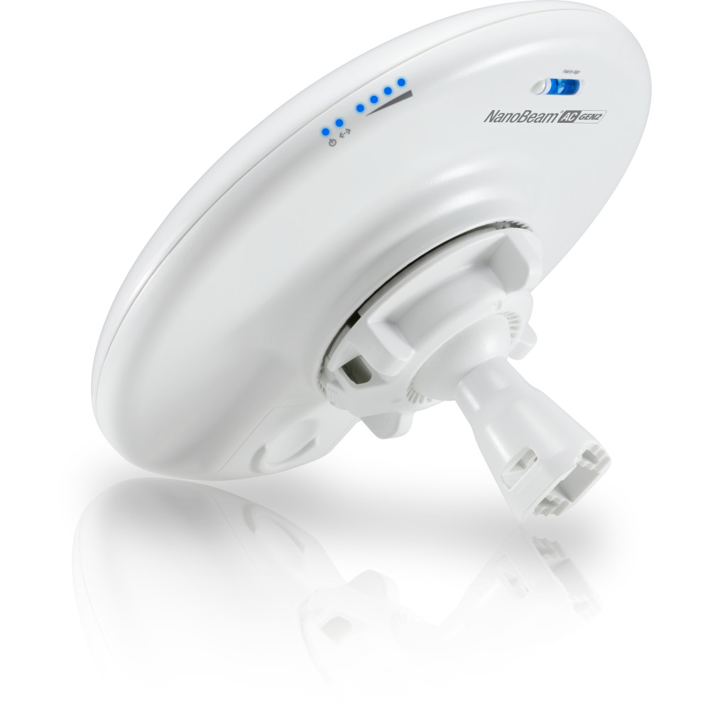 Produktbild för Ubiquiti NanoBeam 5AC Gen 2 Nätverksbrygga 450 Mbit/s Vit