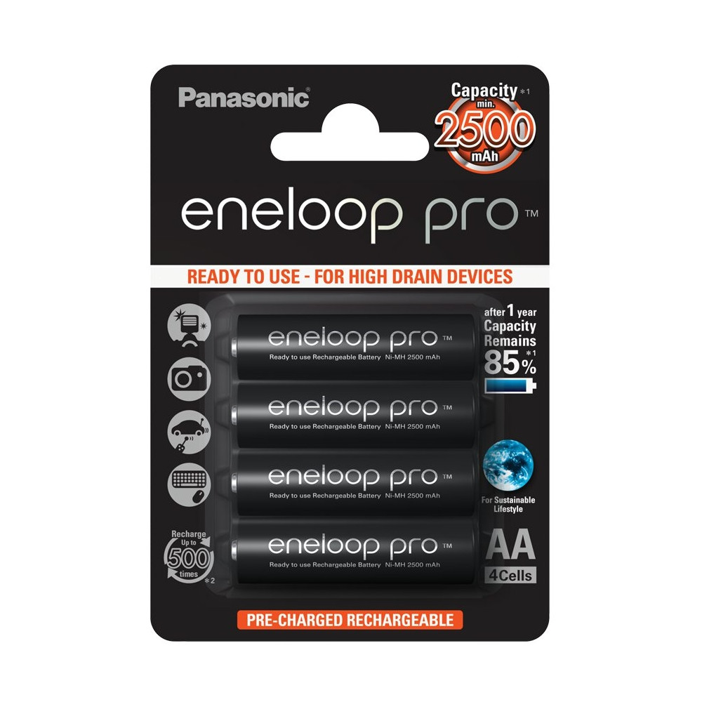 Produktbild för Panasonic eneloop pro Laddningsbart batteri AA