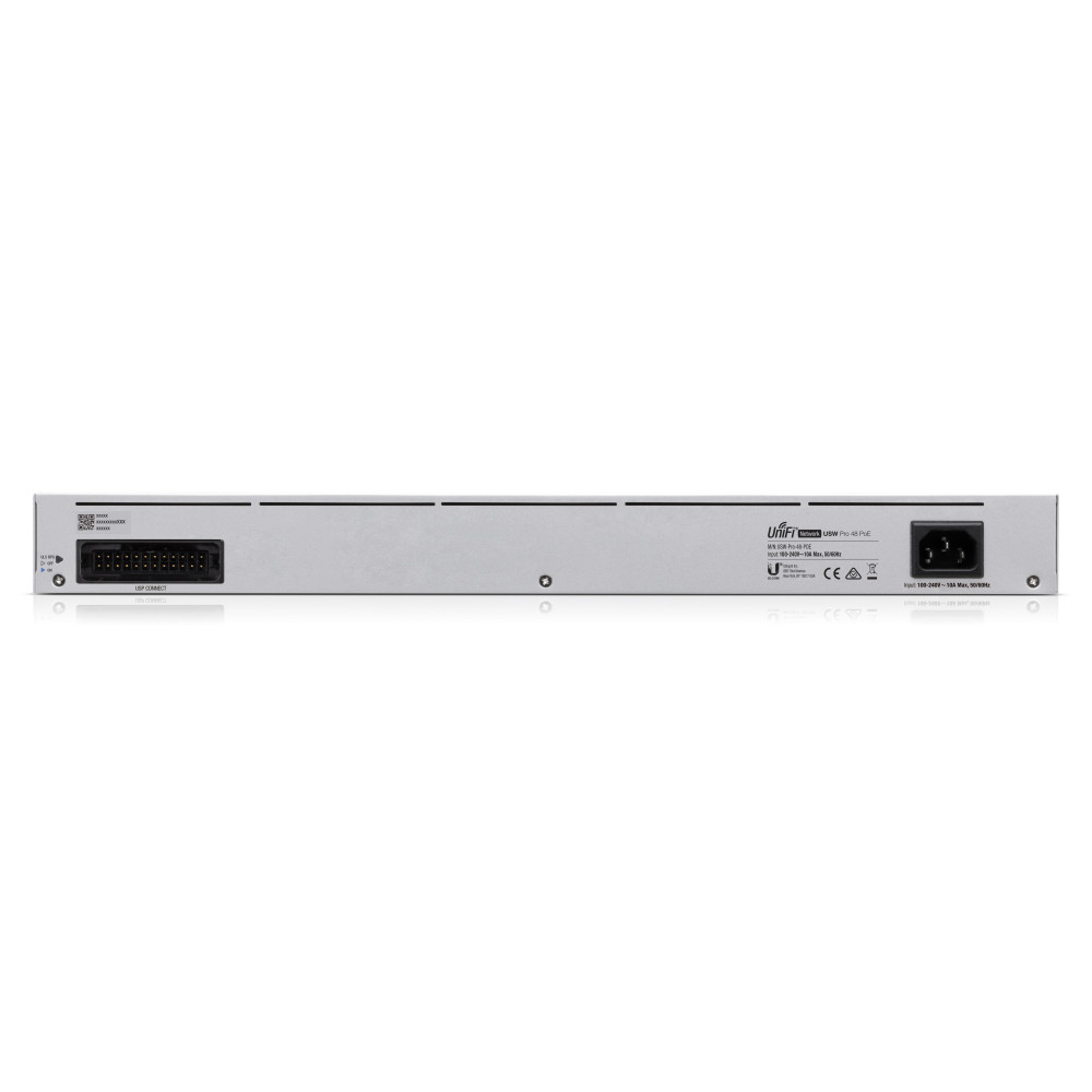 Produktbild för Ubiquiti UniFi Pro 48-Port PoE hanterad L2/L3 Gigabit Ethernet (10/100/1000) Strömförsörjning via Ethernet (PoE) stöd 1U Silver