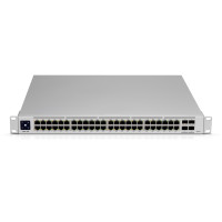 Produktbild för Ubiquiti UniFi Pro 48-Port PoE hanterad L2/L3 Gigabit Ethernet (10/100/1000) Strömförsörjning via Ethernet (PoE) stöd 1U Silver