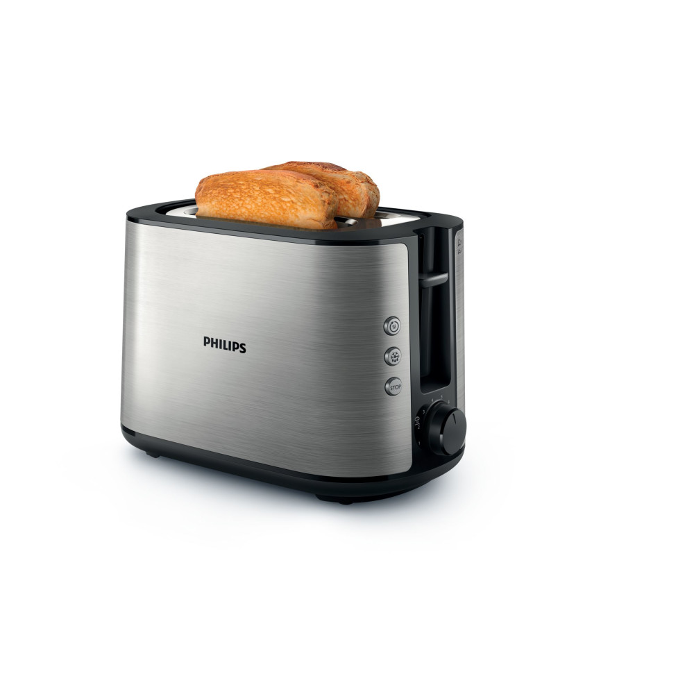 Produktbild för Philips Viva Collection HD2650/90 Brödrost – 2 skivor, brett rostningsfack, metall