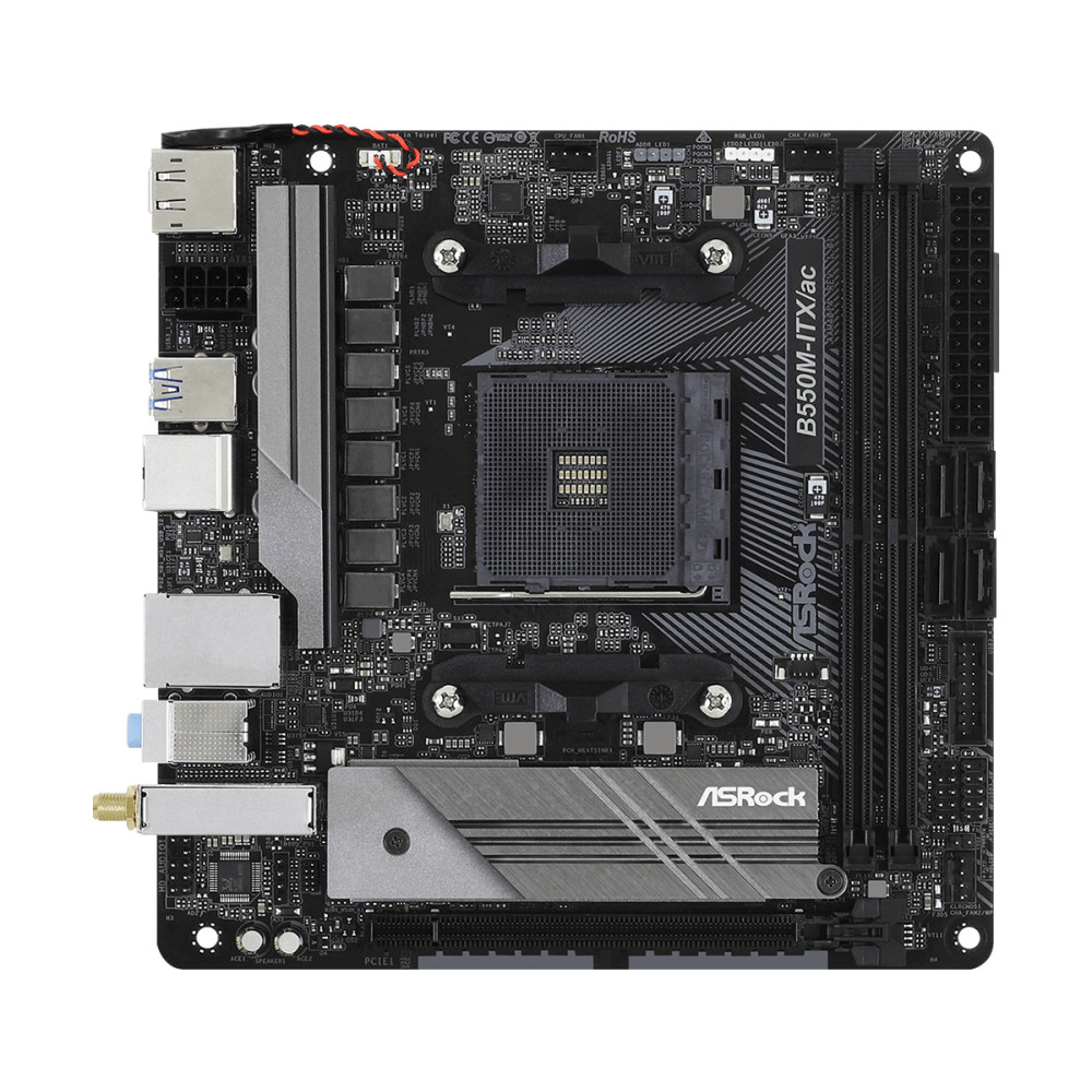 Produktbild för Asrock B550M-ITX/ac AMD B550 Uttag AM4 Mini-ITX