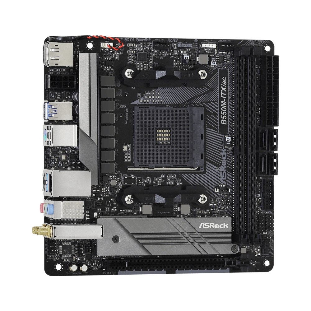 Produktbild för Asrock B550M-ITX/ac AMD B550 Uttag AM4 Mini-ITX