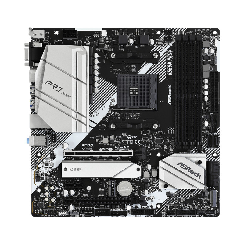 Produktbild för Asrock B550M Pro4 AMD B550 Uttag AM4 micro ATX