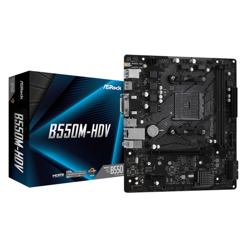 ASRock Asrock B550M-HDV AMD B550 Uttag AM4 micro ATX