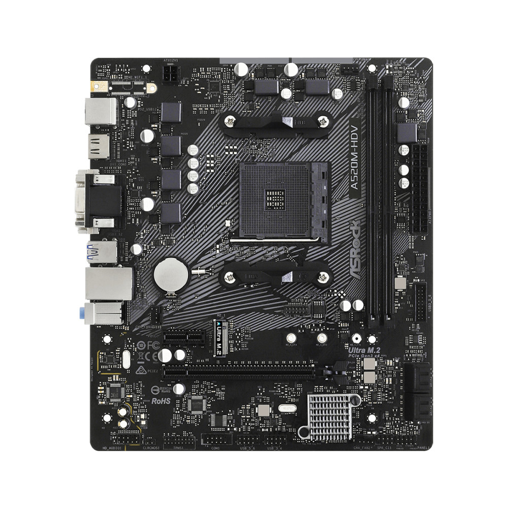 Produktbild för Asrock A520M-HDV Uttag AM4 micro ATX