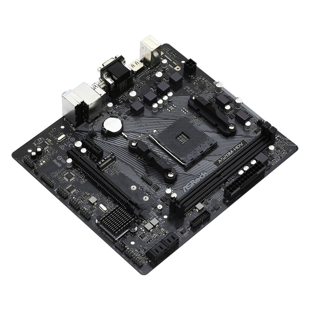 Produktbild för Asrock A520M-HDV Uttag AM4 micro ATX