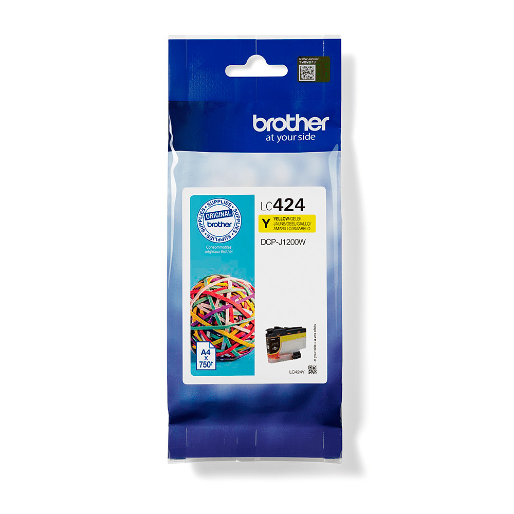Produktbild för Brother LC424Y bläckpatroner 1 styck Original Gul