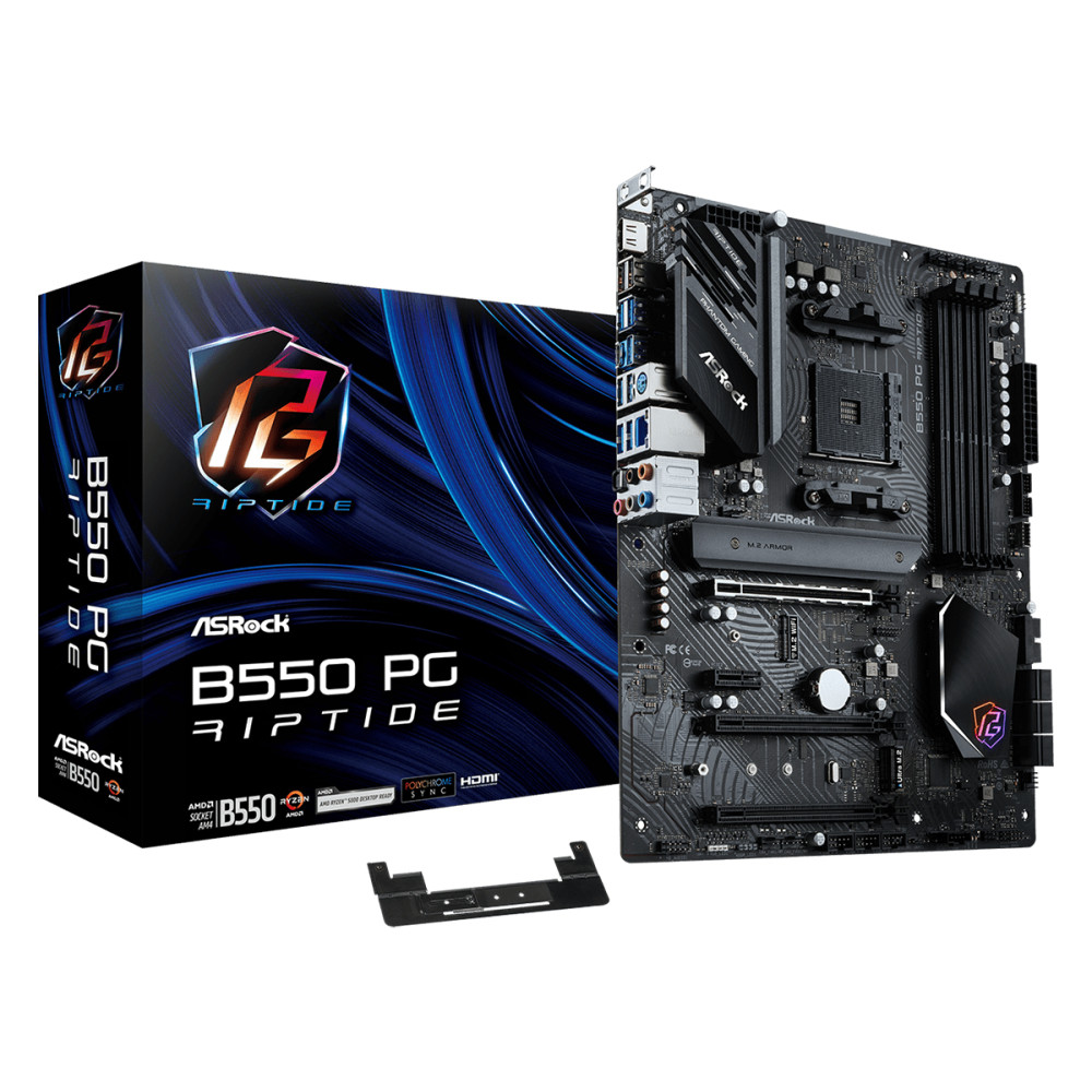 Produktbild för Asrock B550 PG Riptide AMD B550 Uttag AM4 ATX
