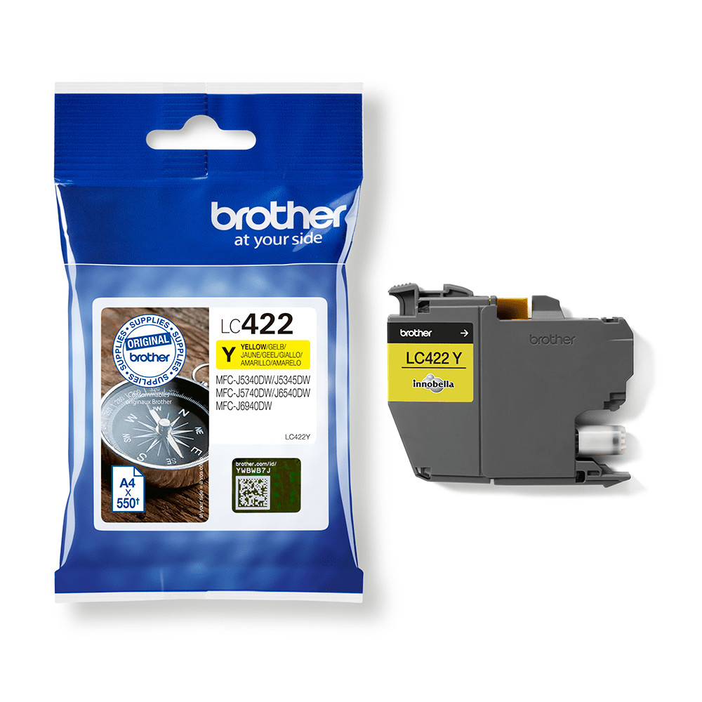 Produktbild för Brother LC422Y bläckpatroner 1 styck Original Gul