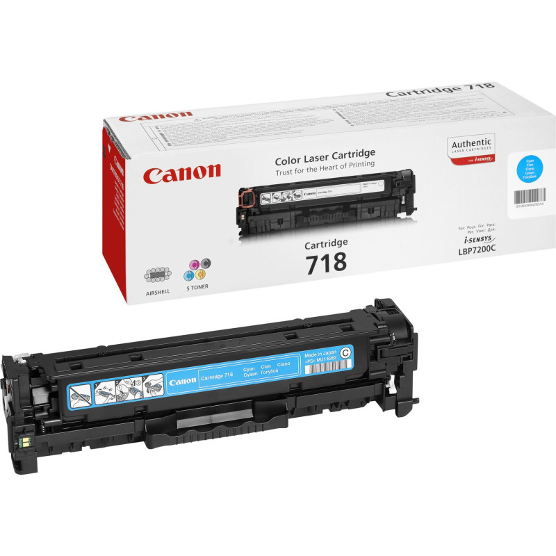Produktbild för Canon CRG-718 C Tonerkassett 1 styck Original Cyan