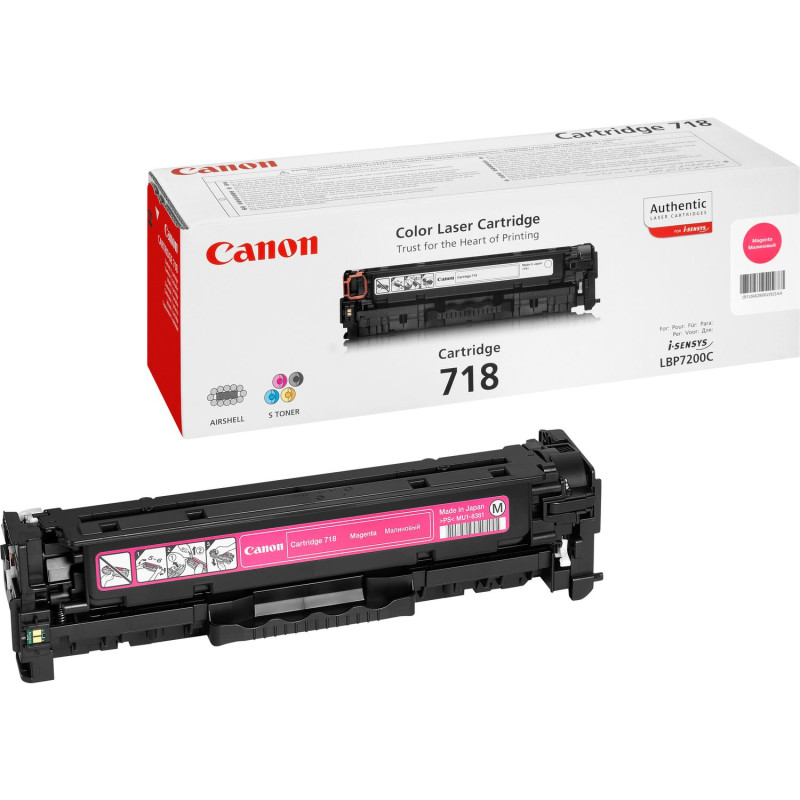 Produktbild för Canon CRG-718 M Tonerkassett 1 styck Original Magenta