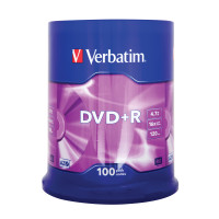 Produktbild för Verbatim - DVD+R x 100 - 4.7 GB - lagringsmedier