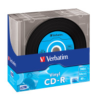 Produktbild för Verbatim CD-R AZO Data Vinyl 700 MB 10 styck