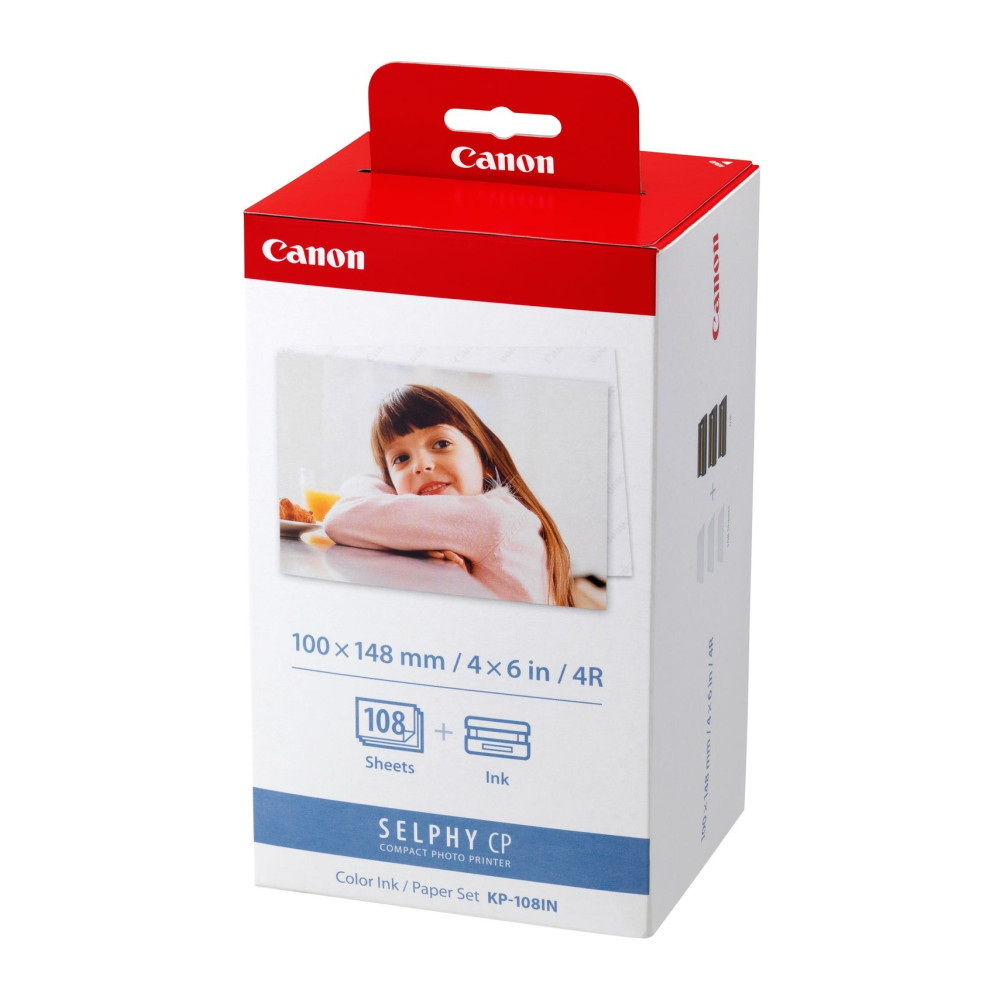 Produktbild för Canon KP-108IN fotopapper Röd, Vit