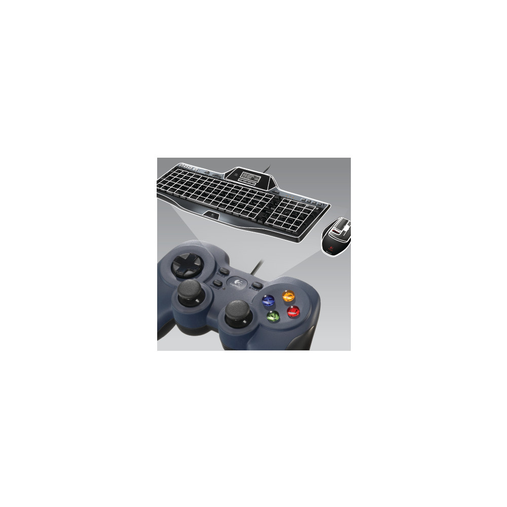 Produktbild för Logitech G F310 Svart, Blå, Multifärg USB 2.0 Spelplatta Analog / Digital PC