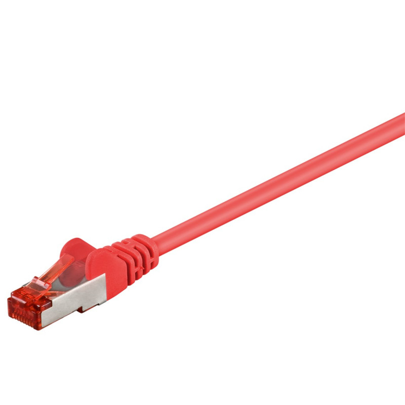 Produktbild för Goobay 68277 nätverkskablar Röd 0,5 m Cat6 S/FTP (S-STP)