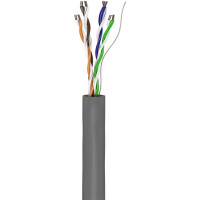 Produktbild för Goobay 68710 nätverkskablar Grå 100 m Cat5e U/UTP (UTP)