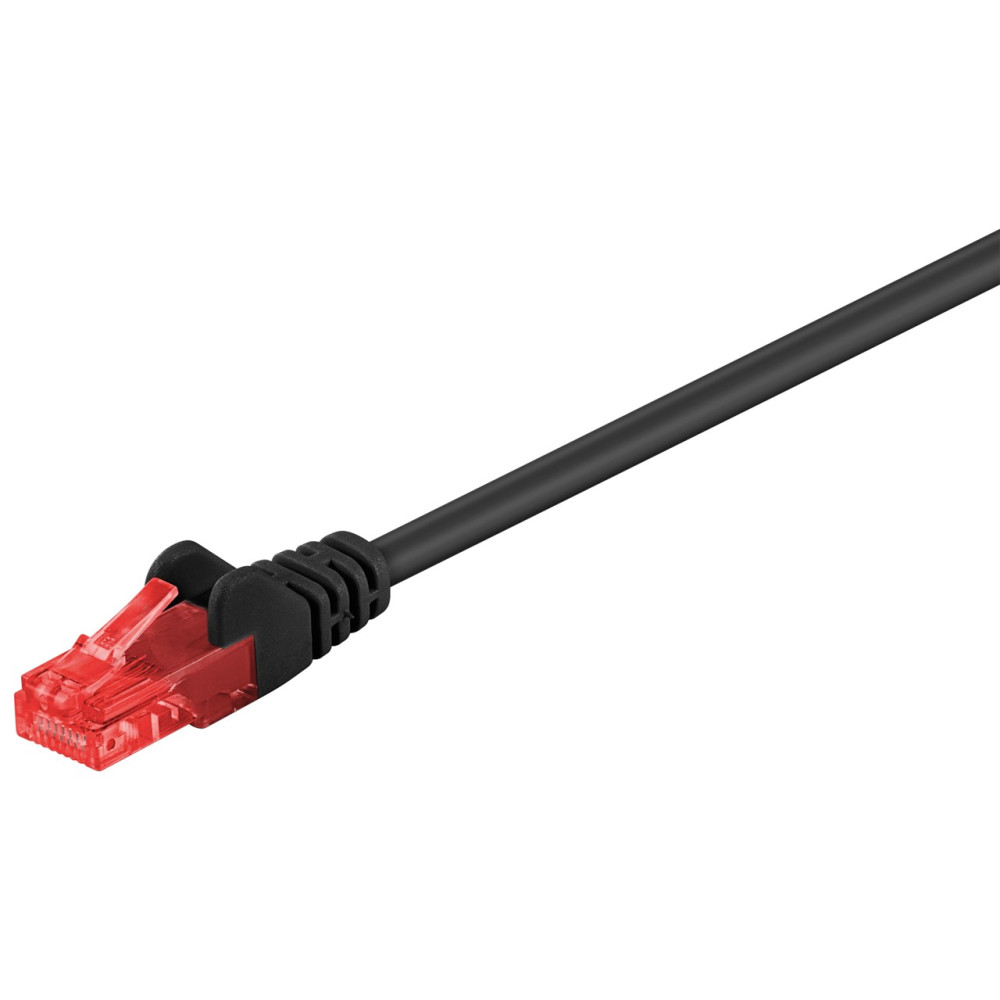 Produktbild för Goobay 68677 nätverkskablar Svart 1 m Cat6 U/UTP (UTP)