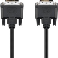 Miniatyr av produktbild för Goobay 93573 DVI-kabel 1,8 m DVI-D Svart