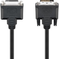Miniatyr av produktbild för Goobay 50855 DVI-kabel 2 m DVI-D Svart
