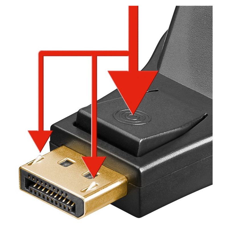 Produktbild för Goobay 51720 kabelomvandlare (hane/hona) DisplayPort DVI-D Svart