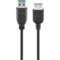 Produktbild för Goobay 93999 USB-kablar 3 m USB 3.2 Gen 1 (3.1 Gen 1) USB A Svart