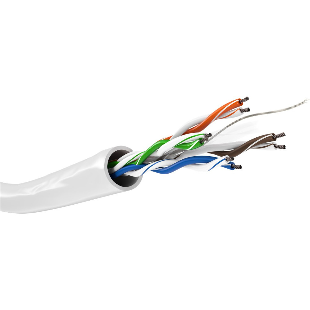Produktbild för Goobay 94964 nätverkskablar Vit 100 m Cat6 U/UTP (UTP)