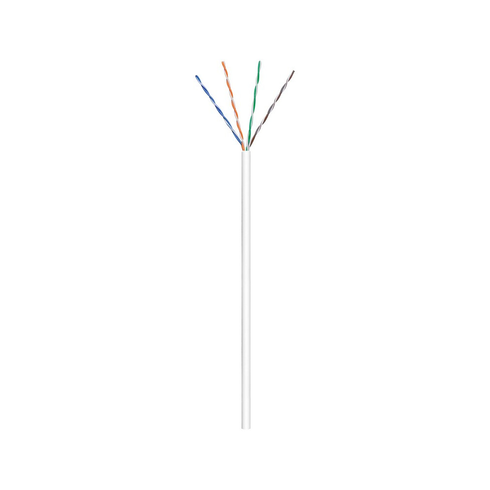 Produktbild för Goobay 94964 nätverkskablar Vit 100 m Cat6 U/UTP (UTP)