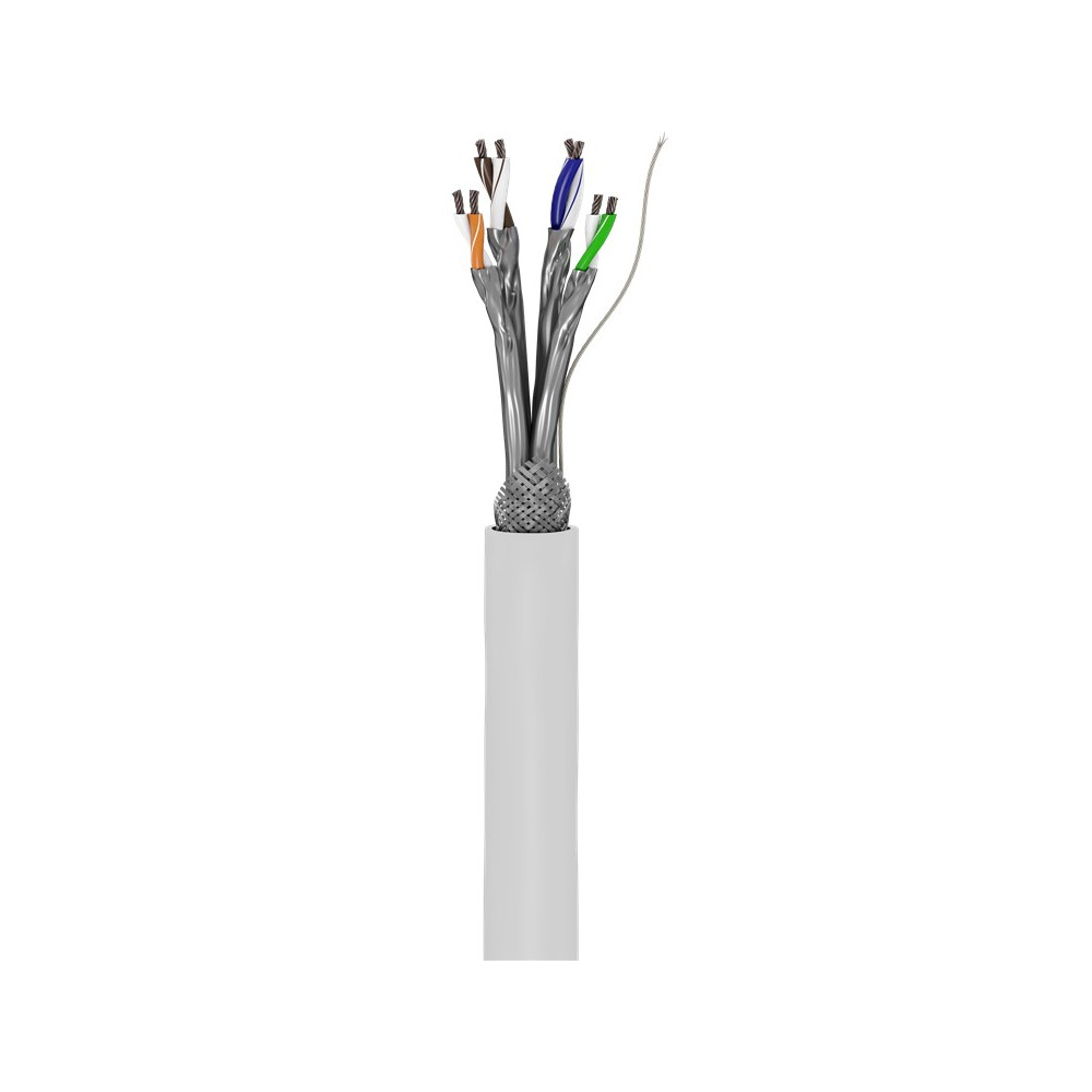 Produktbild för Goobay 94217 nätverkskablar Vit 100 m Cat6 S/FTP (S-STP)
