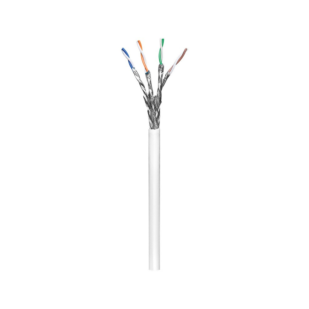Produktbild för Goobay 94217 nätverkskablar Vit 100 m Cat6 S/FTP (S-STP)