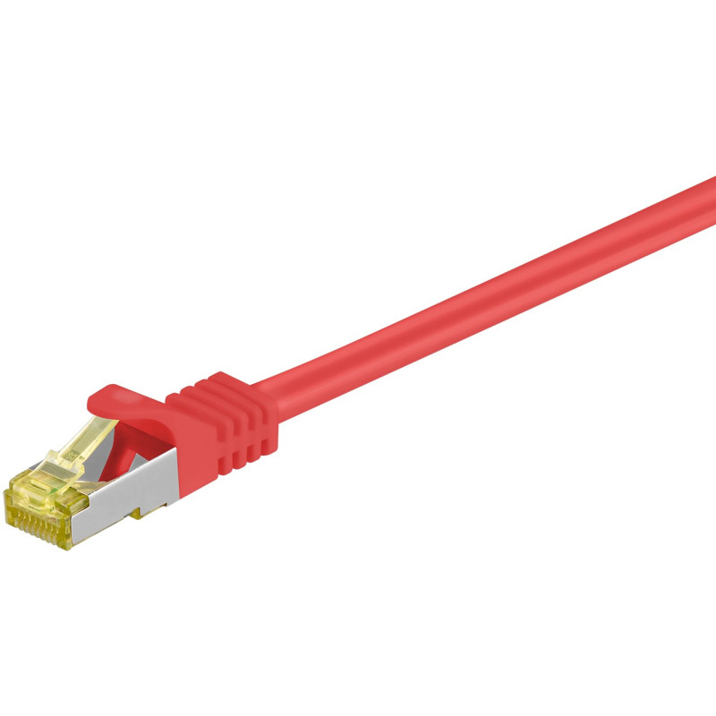 Produktbild för Goobay 91580 nätverkskablar Röd 0,5 m Cat7 S/FTP (S-STP)