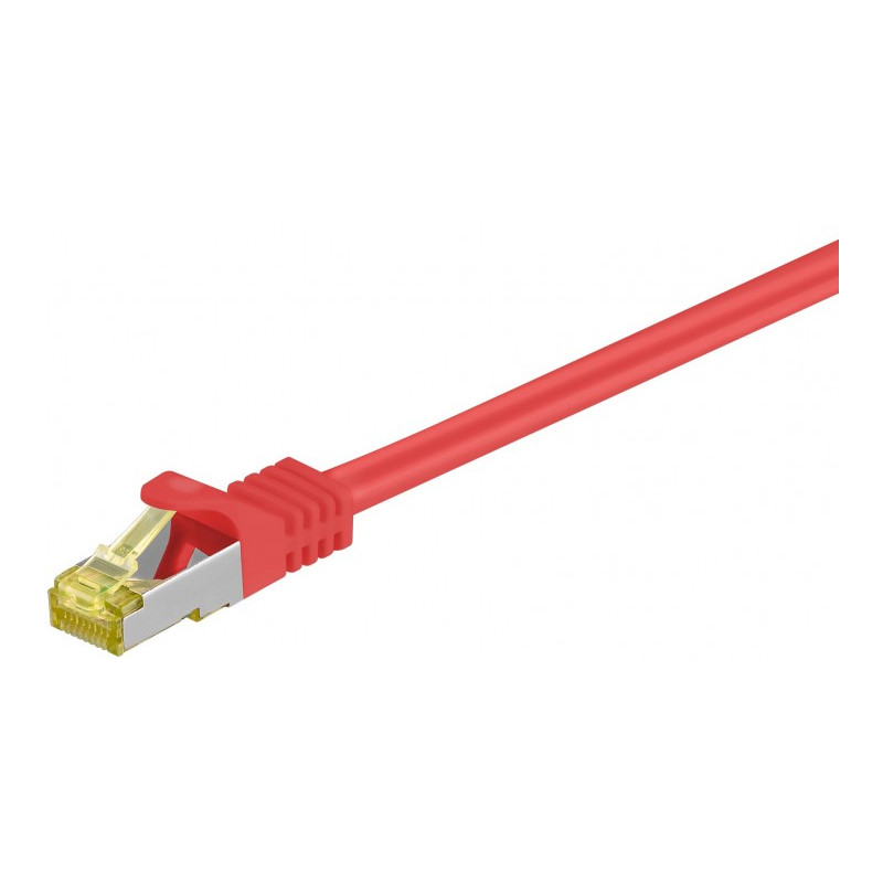 Produktbild för Goobay 91589 nätverkskablar Röd 1 m Cat7 S/FTP (S-STP)