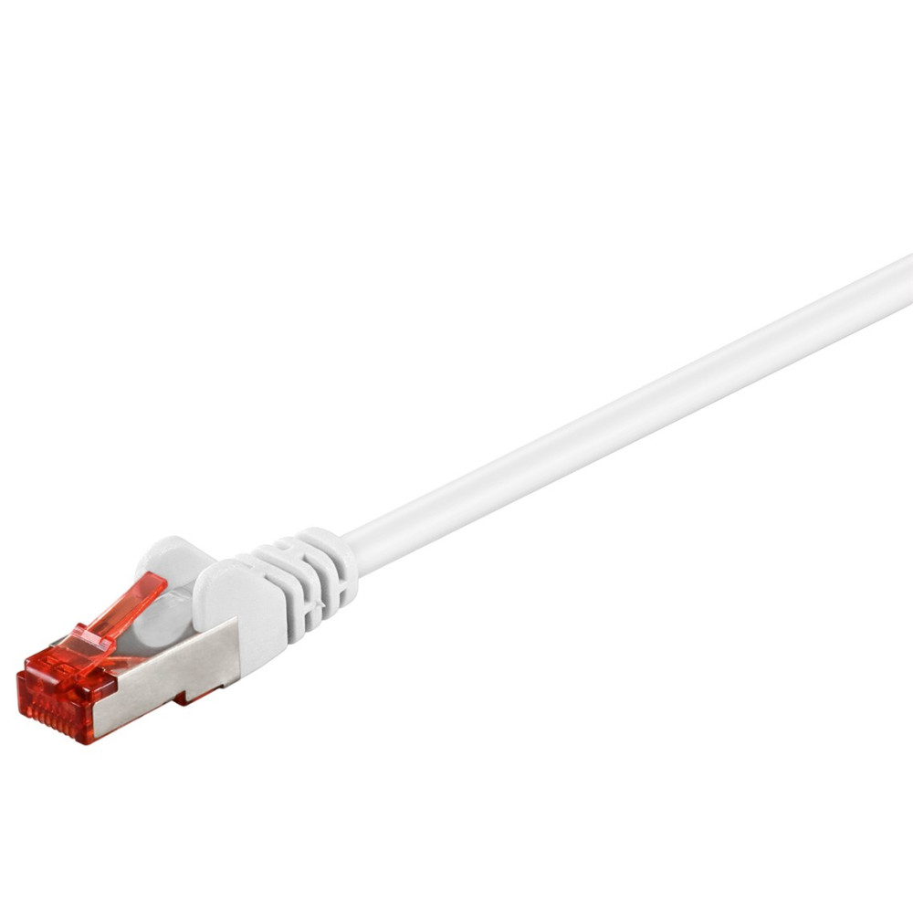 Produktbild för Goobay 95471 nätverkskablar Vit 0,5 m Cat6 S/FTP (S-STP)