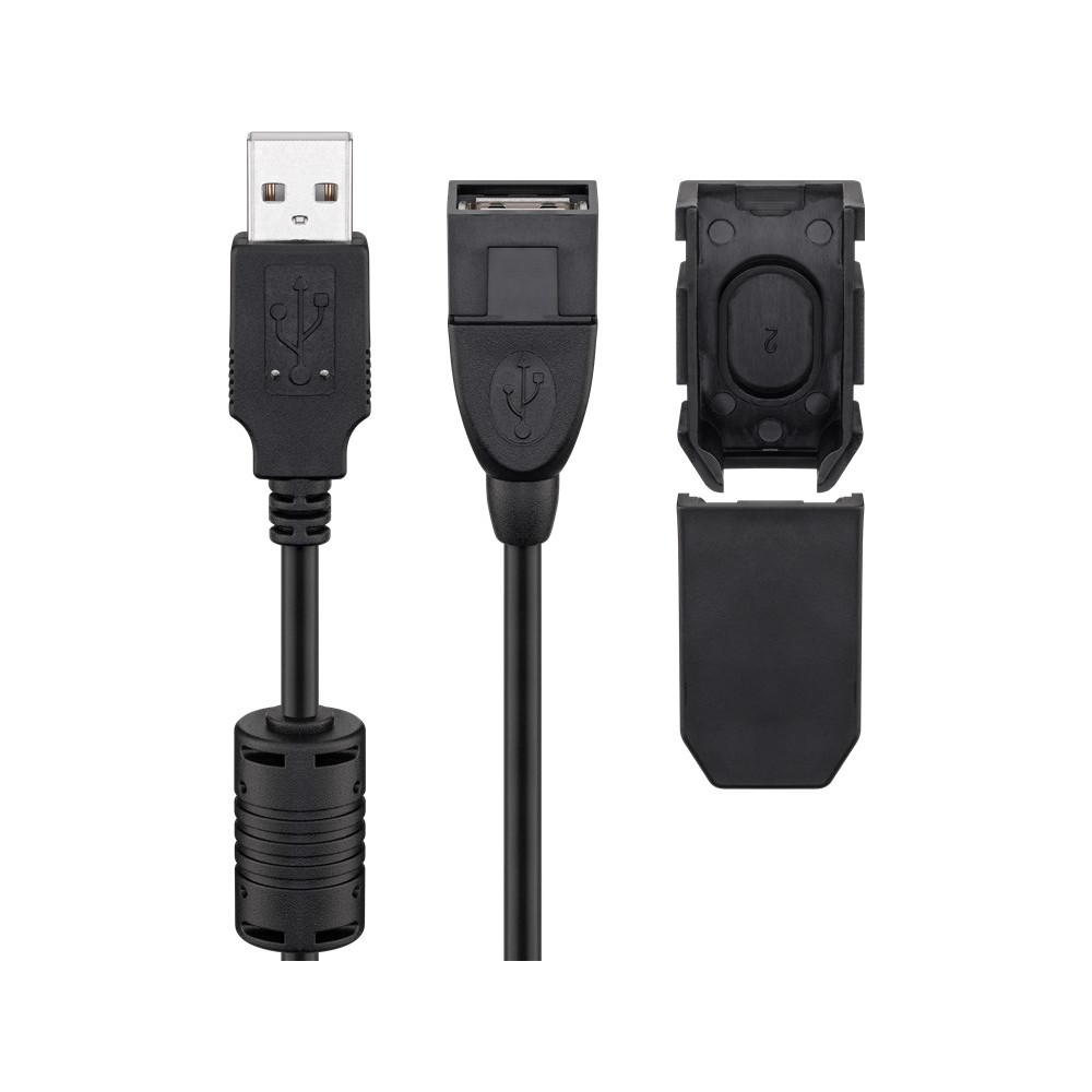 Produktbild för Goobay 93284 USB-kablar 2 m USB 2.0 USB A Svart