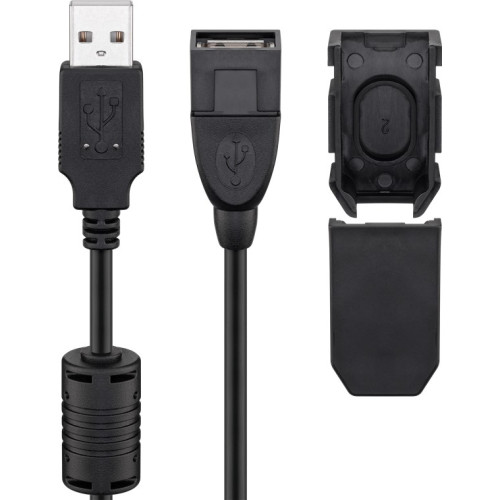 Goobay Goobay 93284 USB-kablar 2 m USB 2.0 USB A Svart