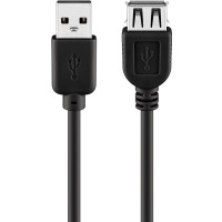 Miniatyr av produktbild för Goobay 93601 USB-kablar 5 m USB 2.0 USB A Svart