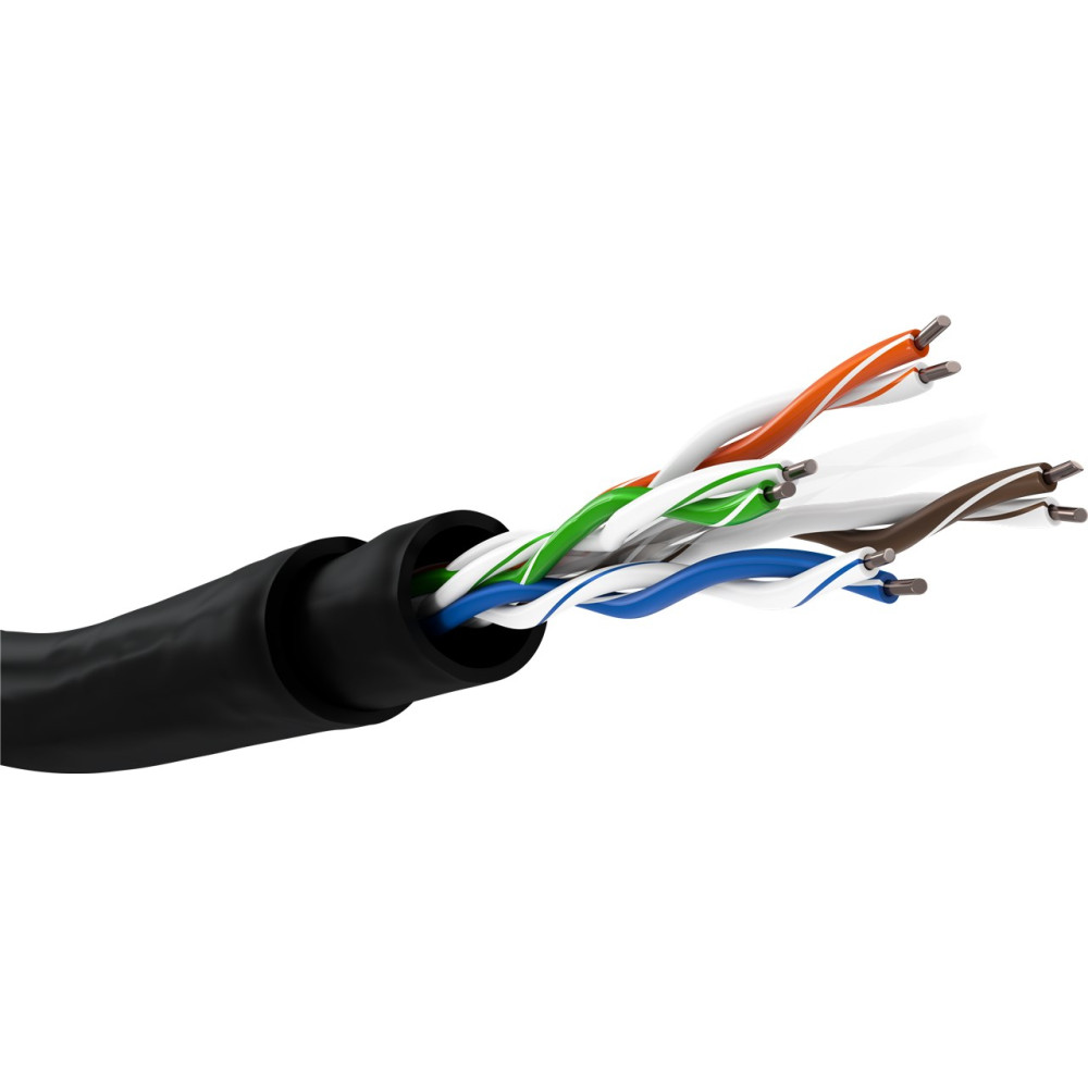 Produktbild för Goobay 94398 nätverkskablar Svart 100 m Cat6 U/UTP (UTP)
