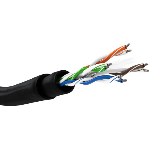 Goobay Goobay 94398 nätverkskablar Svart 100 m Cat6 U/UTP (UTP)