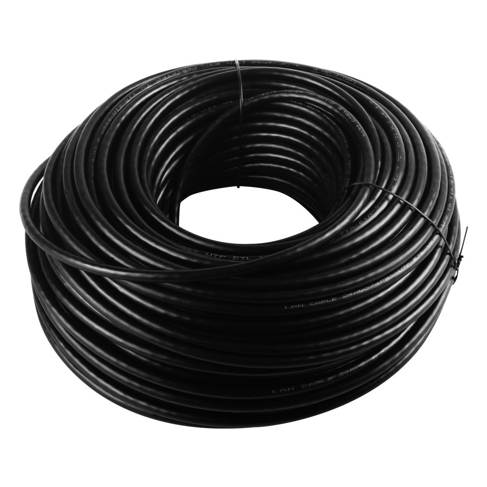 Produktbild för Goobay 94398 nätverkskablar Svart 100 m Cat6 U/UTP (UTP)